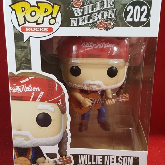 Willie nelson funko # 202 (nib) With pop protector - Picture 2 of 7